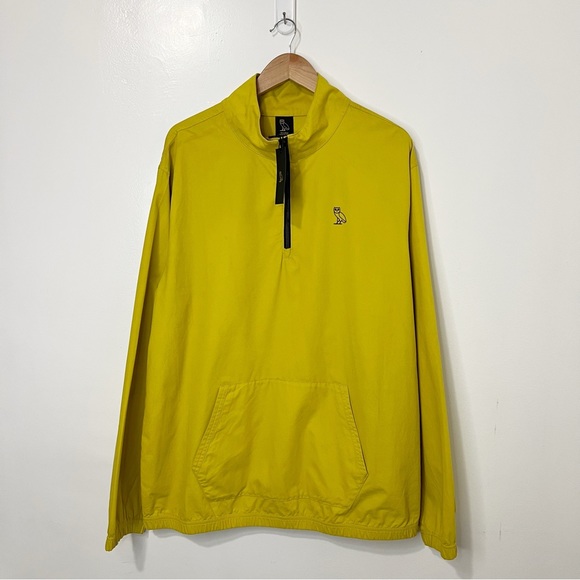 OVO Other - NWT OVO Octobers Very Own Mens Yellow Quarter Zip Windbreaker Size 2XL